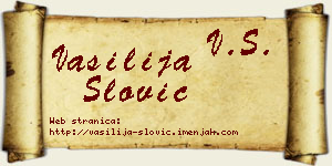 Vasilija Slović vizit kartica